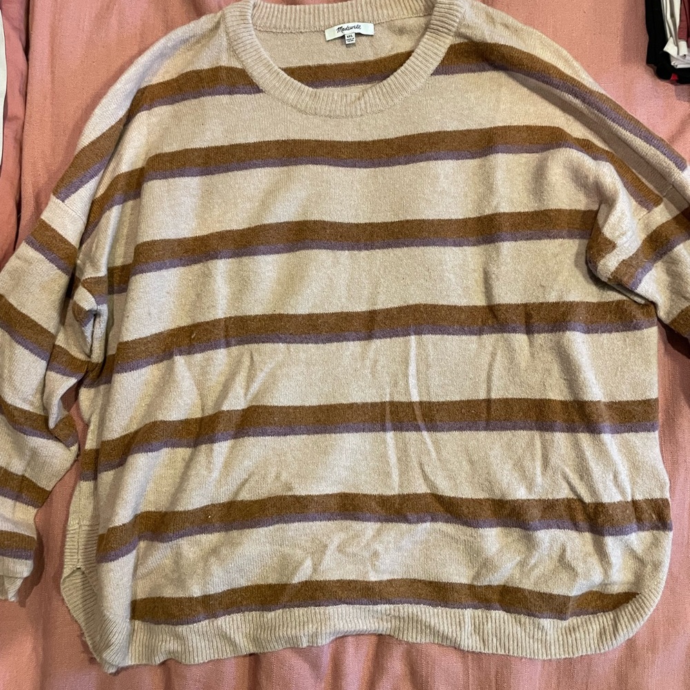 Madewell Mockneck Stripped Sweater XXL